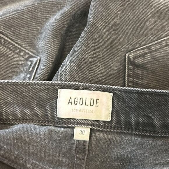 Agolde Nico High Rise Black Wash Slim Jeans - Picture 10 of 12